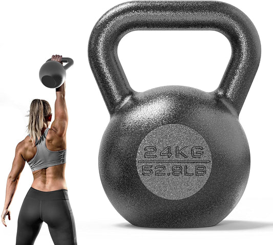 Build Strength and Endurance with Our 24KG Cast Iron & Neoprene Kettlebell - Perfect for Home Workouts!