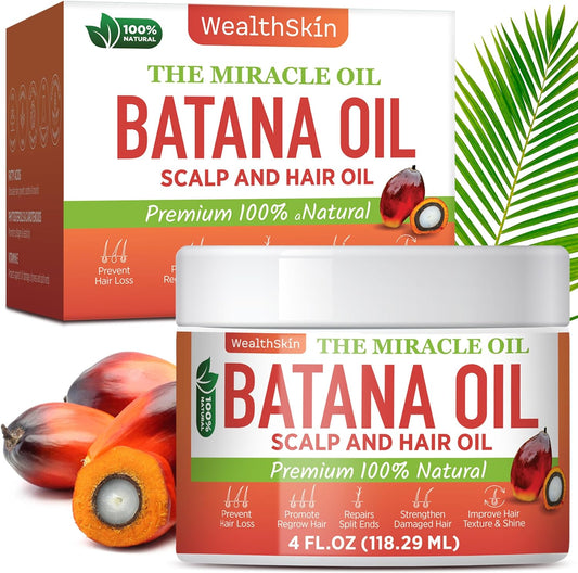 "Revitalize Your Hair with 100% Pure Batana Oil: Reduce Hair Loss and Promote Healthier Growth